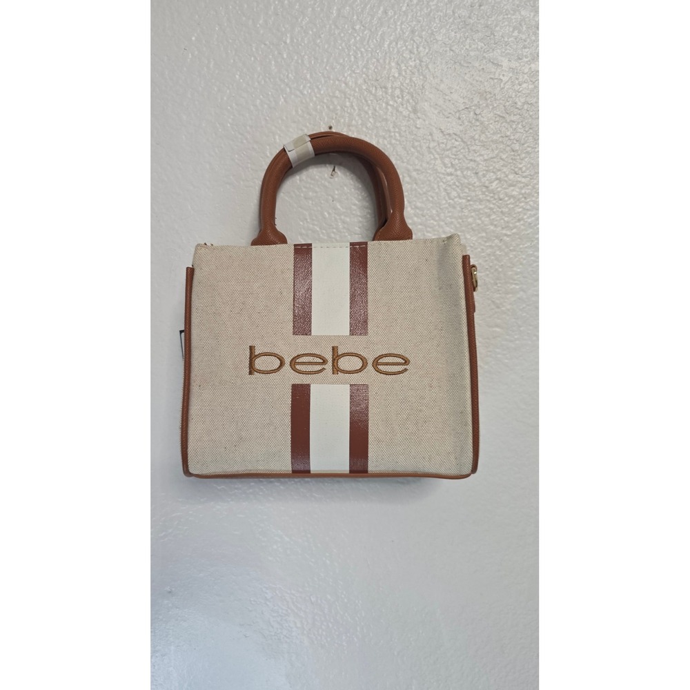 Bebe Paisley Mini Canvas Satchel Womens Small Caramel NEW